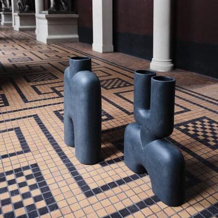 Vaza COBRA Neagra din Ceramica 62 cm 101 COPENHAGEN