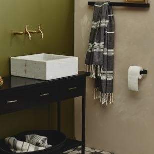 Suport Hartie Igienica SOTRA din Metal Negru Nordal