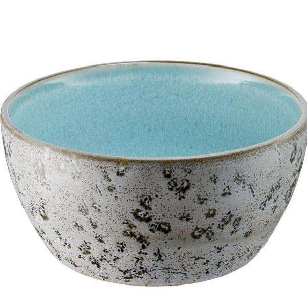Bol Ceramic Gri cu Interior Albastru Deschis BITZ