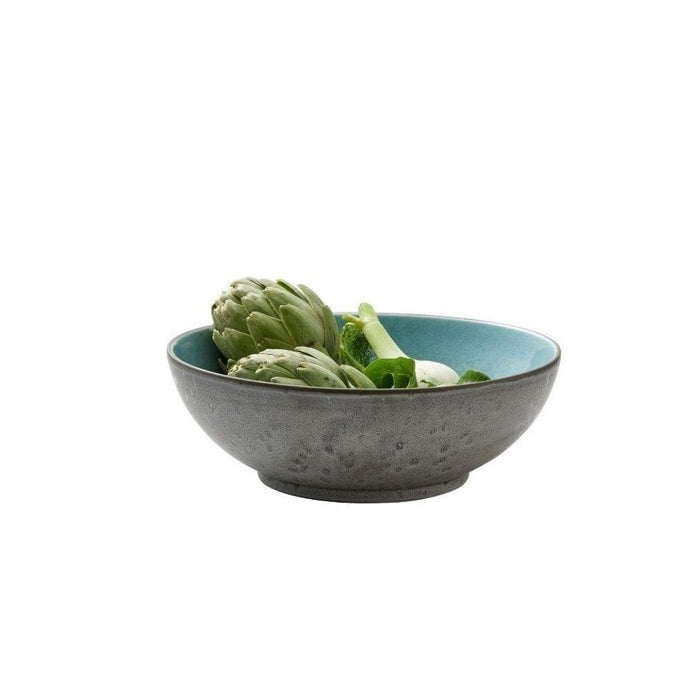 Bol pentru Salata Gri cu Interior Albastru Deschis BITZ