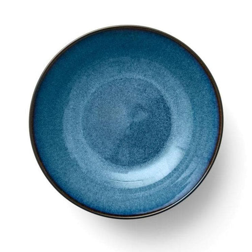 Bol pentru Salata Negru cu Interior Albastru Inchis BITZ