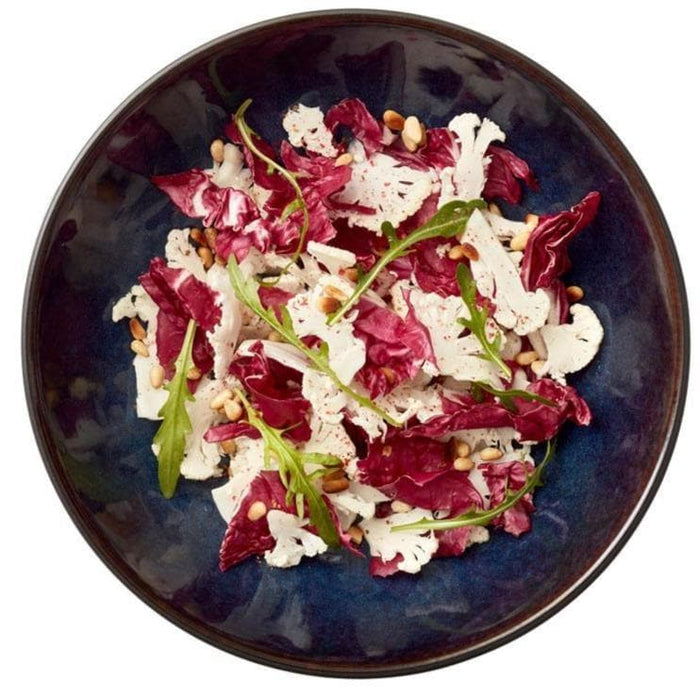 Bol pentru Salata Negru cu Interior Albastru Inchis BITZ