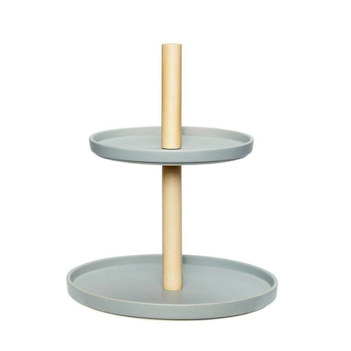 Etajera de Servit din Portelan si Lemn HUBSCH