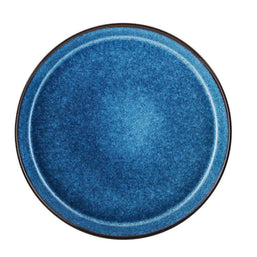 Farfurie Ceramica Neagra cu Interior Albastru Inchis Bitz