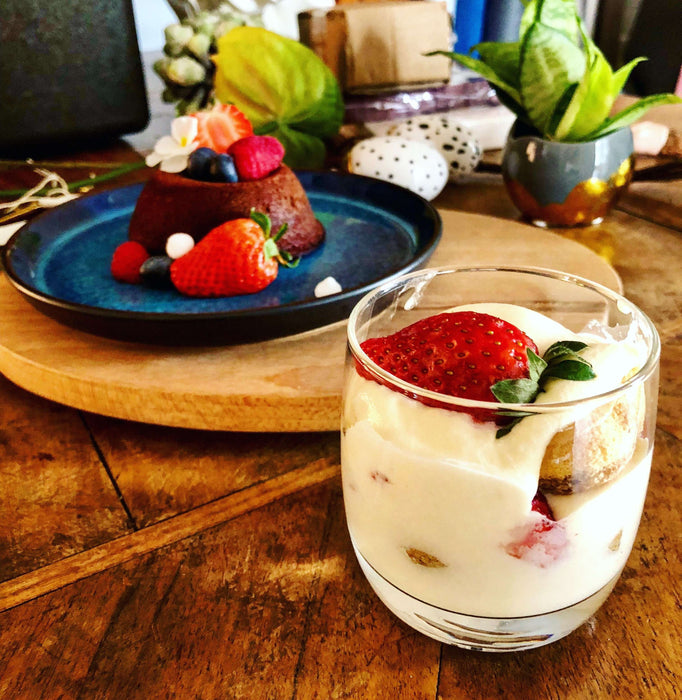 Farfurie Ceramica  Neagra cu Interior Albastru Inchis Bitz