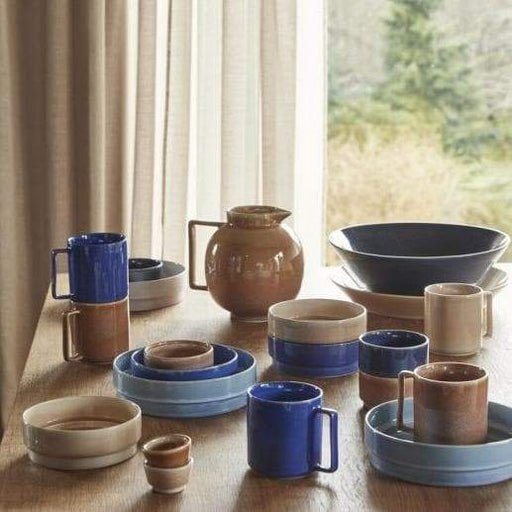 Set 3 Boluri din Ceramica Albastra HUBSCH