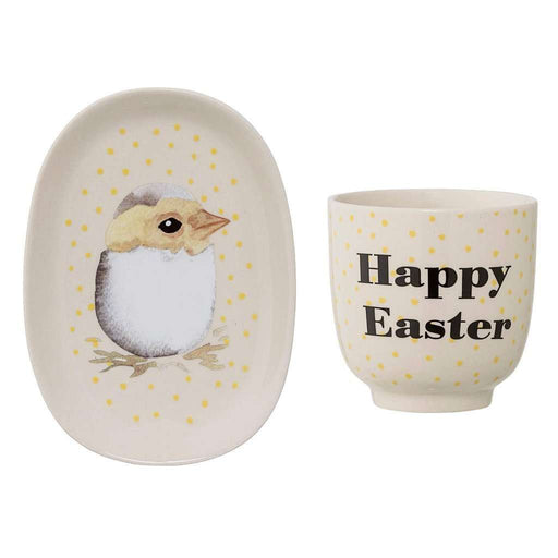 Set Farfurie si Pahar din Ceramica Pentru Paste Bloomingville