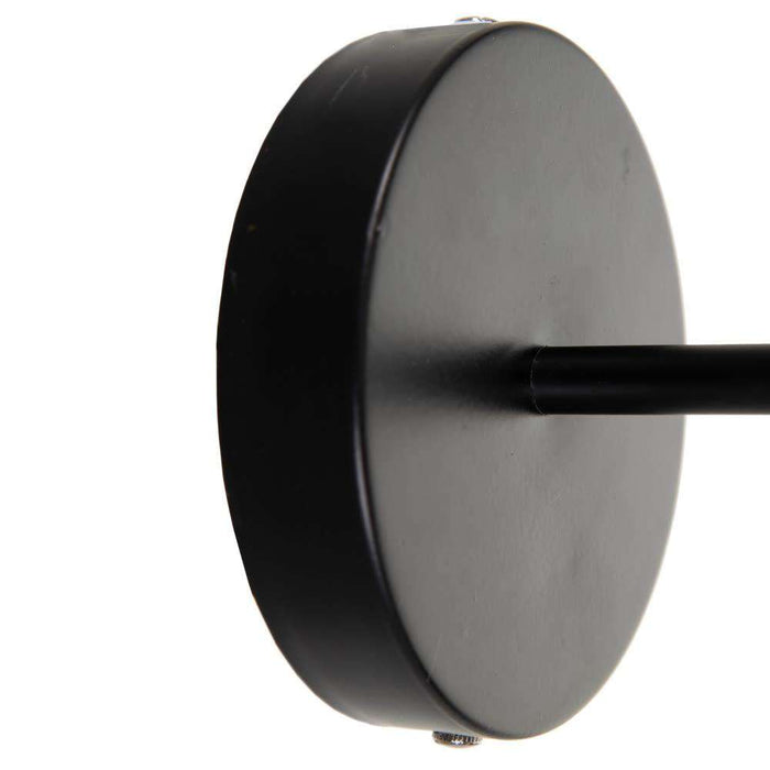 Aplica de Perete din Metal Negru si Sticla Alba 23cm IXIA