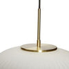 Lampa din Sticla Alba si Metal Suspendata 42 cm HUBSCH
