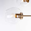 Lampa Suspendata DARIA Aurie Cu Sase Globuri din Sticla Transparenta RICHMOND