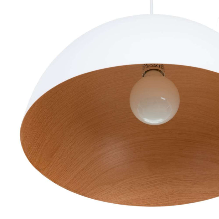 Lampa Suspendata din Metal Alb 35cm IXIA