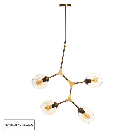Lampa Suspendata din Metal Auriu Ixia