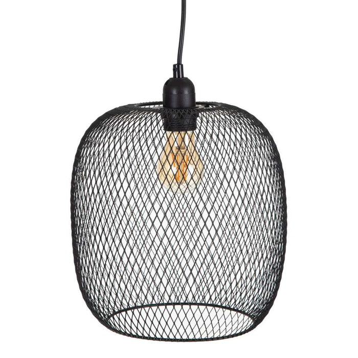 Lampa Suspendata din Metal Negru 25cm IXIA