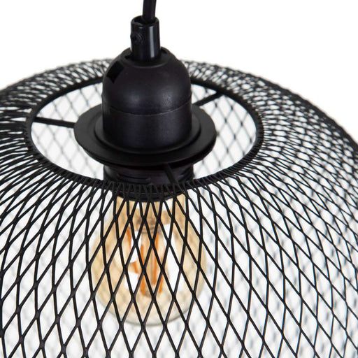 Lampa Suspendata din Metal Negru 25cm IXIA