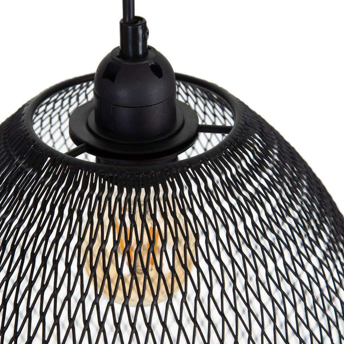 Lampa Suspendata din Metal Negru 36cm IXIA