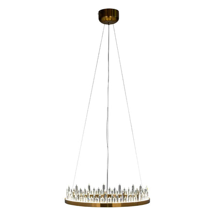 Lampa Suspendata ZIGGY Aurie cu Elemente din Cristal RICHMOND