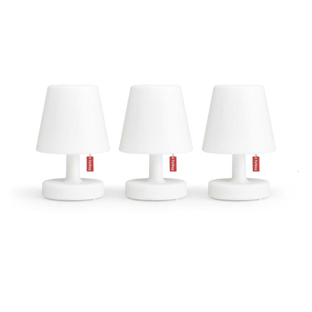 Set de 3 Lampi Portabile din Plastic Alb EDISON MINI 15cm FATBOY