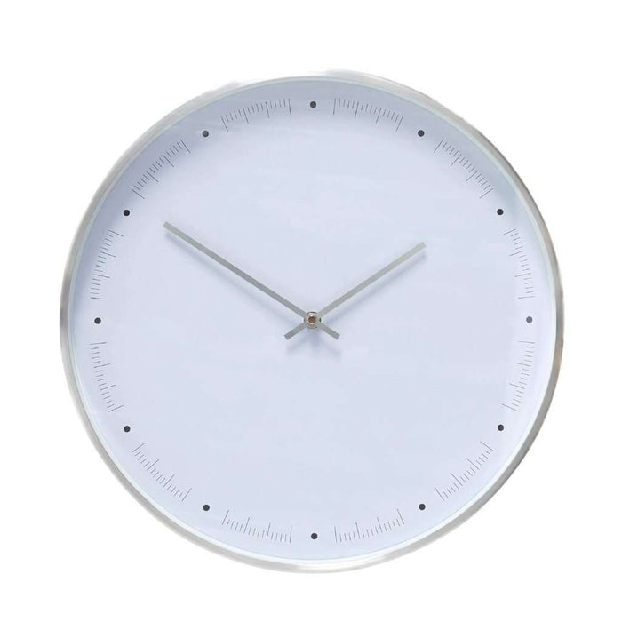 Ceas din Metal Alb Hubsch