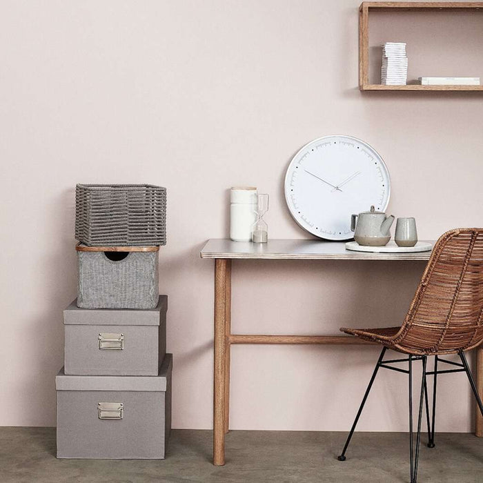 Ceas din Metal Alb Hubsch