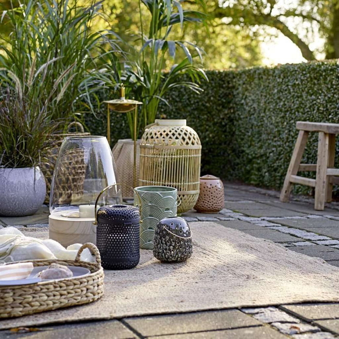 Felinar din Ceramica Gri Bloomingville