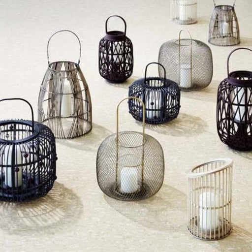 Felinar din Metal Auriu si Sticla BODEN