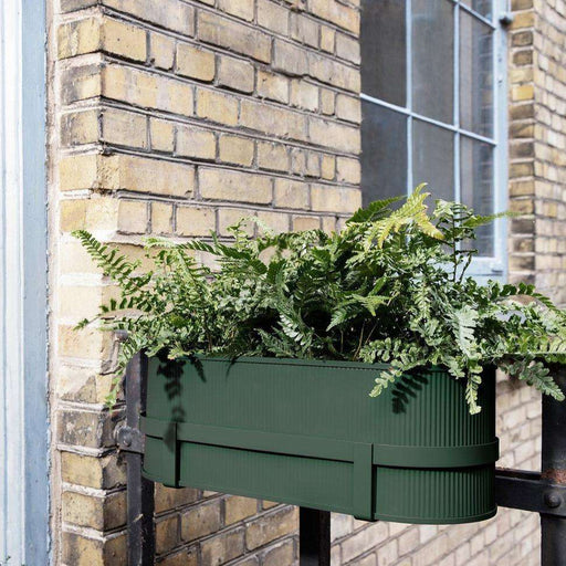 Jardiniera din Otel Verde BAU BALCONY BOX 45cm FERM LIVING