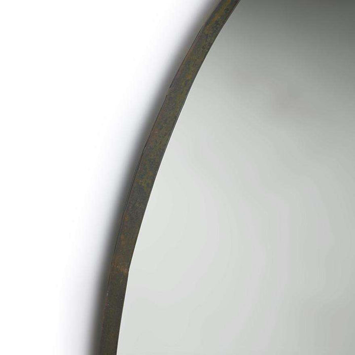 Oglinda Rotunda din Sticla si Metal Negru 80cm HK LIVING