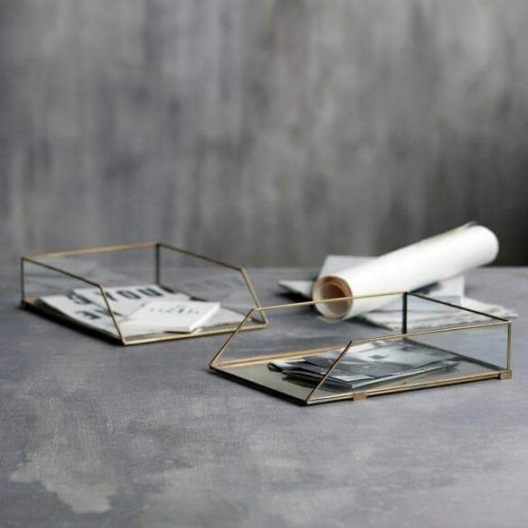Organizator Scrisori din Metal Auriu House Doctor