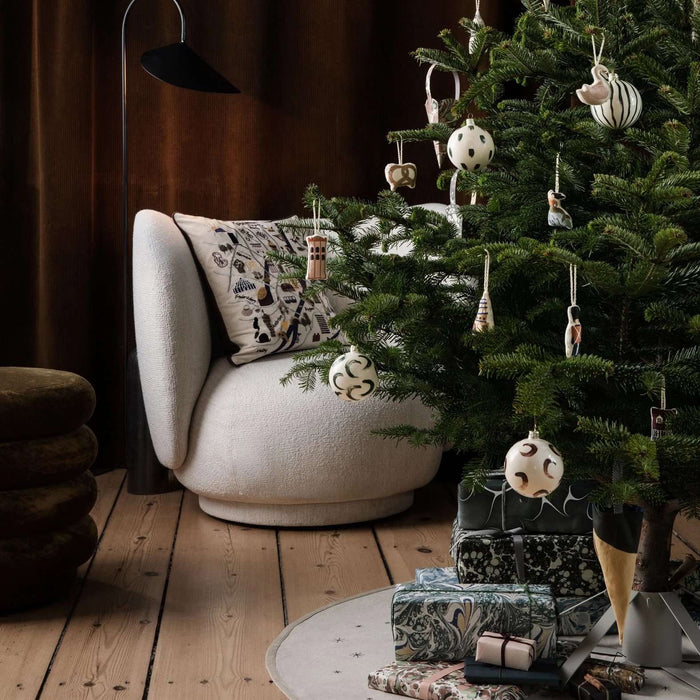 Ornament din Bumbac cu Broderie Multicolora Church FERM LIVING