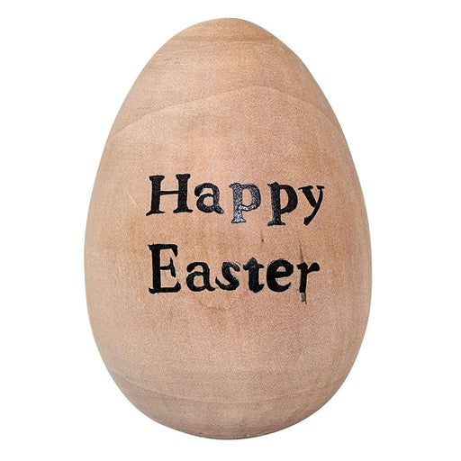 Ou Decorativ cu Mesaj din Lemn Nature Bloomingville