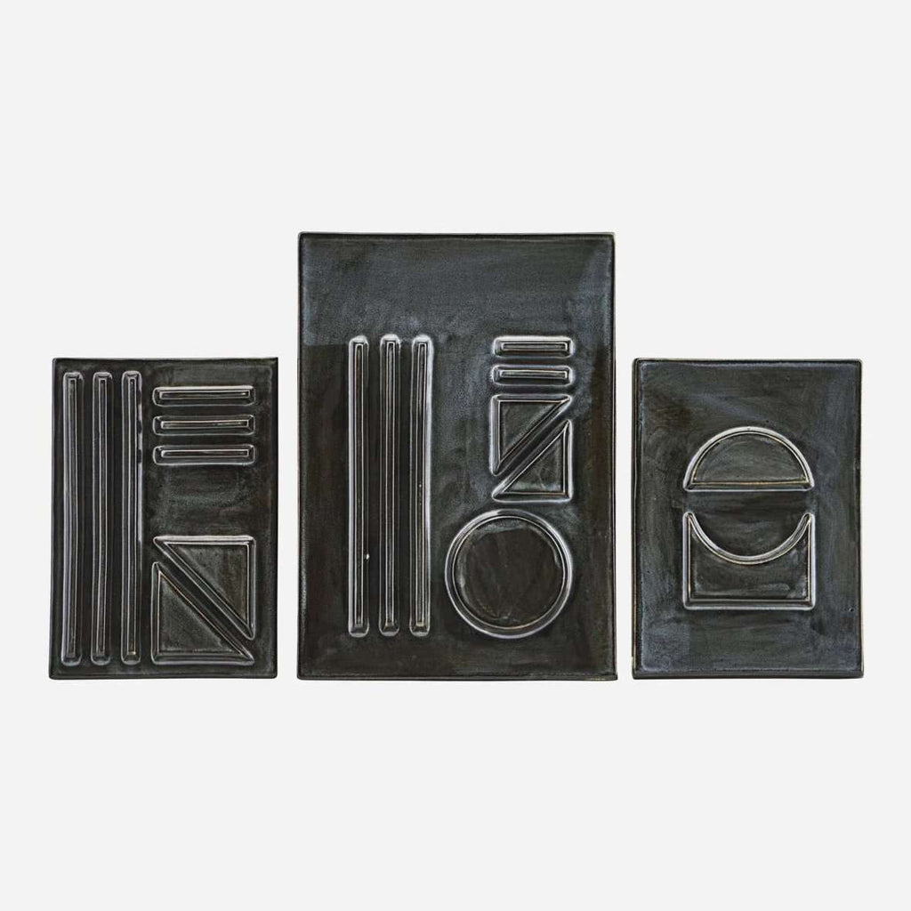 Set Forme Geometrice in Relief Negre HOUSE DOCTOR