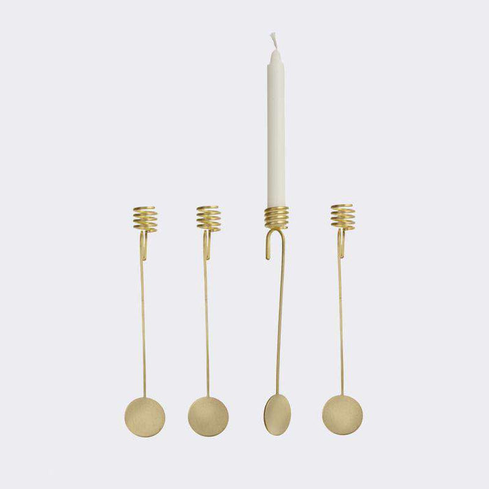 Set Suport Lumanare Auriu (4 buc) Ferm living