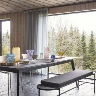 Set Vaza din Sticla Alb cu Roz HUBSCH