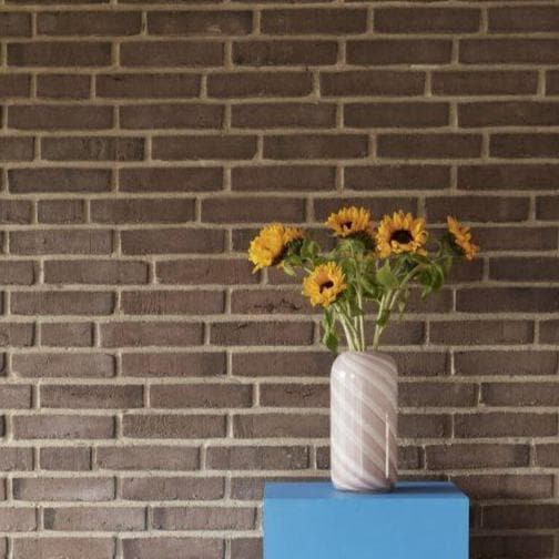 Set Vaza din Sticla Alb cu Roz HUBSCH