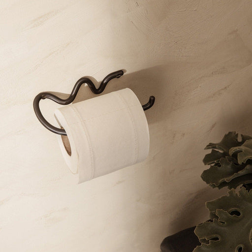 Suport Curbat din Alama pentru Hartie Igienica Negru FERM LIVING 