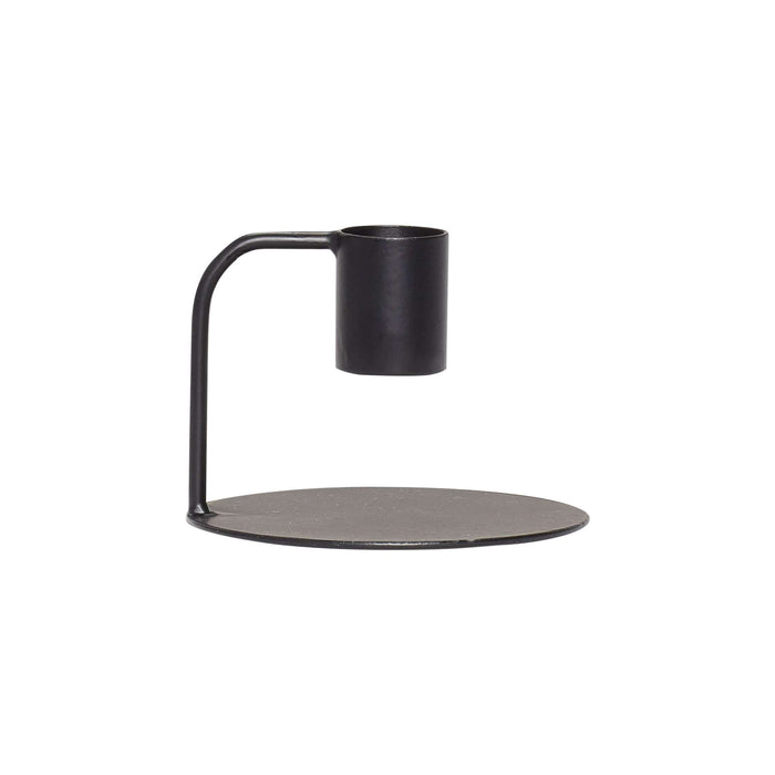 Suport pentru Lumanare din Metal Negru 8cm HUBSCH