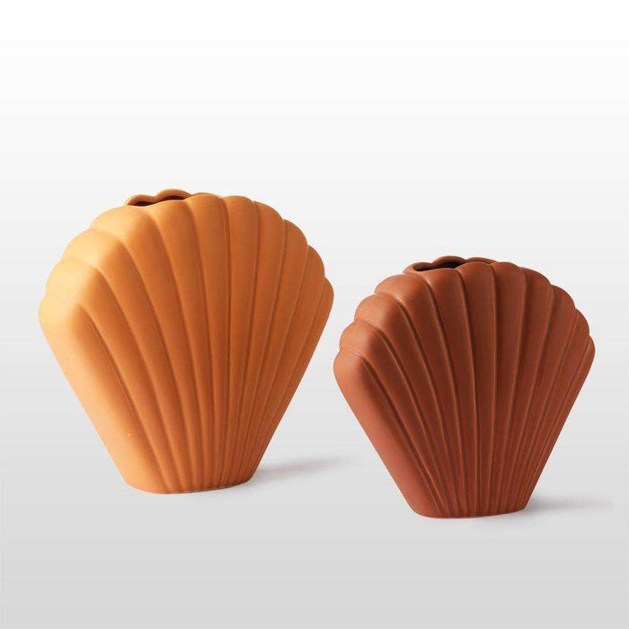 Vaza din Ceramica Maro SHELL M 18.2cm HK LIVING