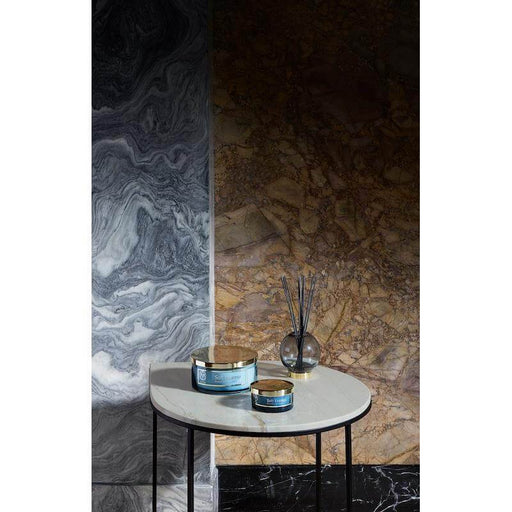 Vaza GLOBE din Sticla Fumurie si Metal Auriu 10 cm AYTM