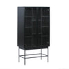 Cabinet BLUR Negru din MDF si Sticla cu Picioare Metalice TEULAT