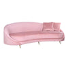 Canapea din Catifea Roz BOURBON cu 2 Perne 240cm RICHMOND