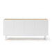 Comoda ARISTA Alba din MDF cu Picioare Metalice 165 cm TEULAT