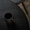 Masa de Cafea Neagra cu Blat din Stejar (H 39.5 cm, D 75 cm) SOROUND WOUD