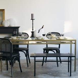 Masa Dining din Sticla si Metal ETNE Nordal