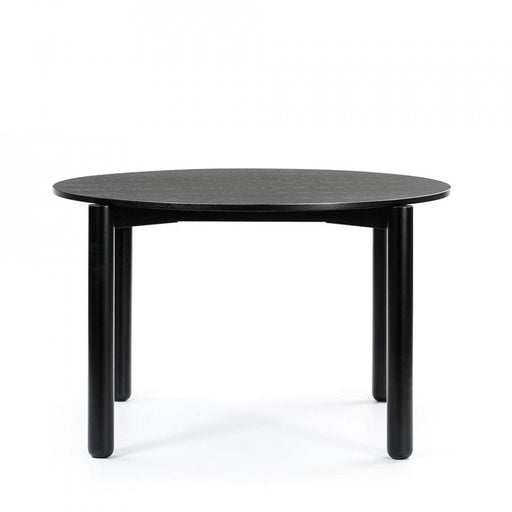 Masa Dining Rotunda ATLAS Neagra din Lemn si MDF 120 cm TEULAT