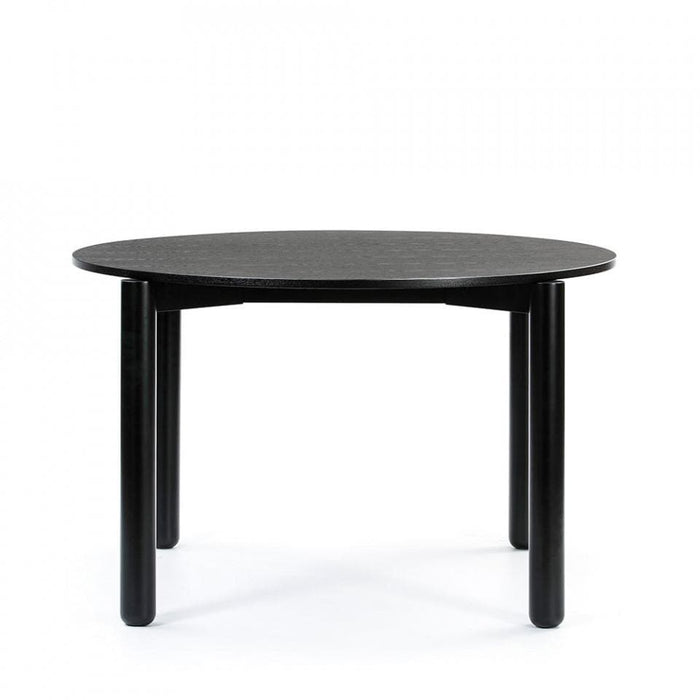 Masa Dining Rotunda ATLAS Neagra din Lemn si MDF 120 cm TEULAT