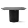 Masa Rotunda Pillar din Lemn si MDF Negru 140cm HK LIVING