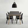 Masa SLICE din Linoleu Negru si Stejar 200cm NORMANN COPENHAGEN