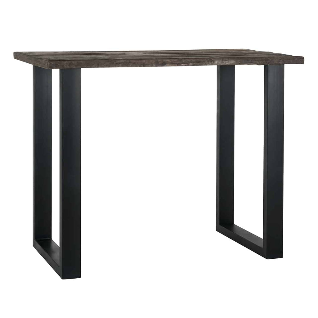 Masa Tip Bar cu Blat din Lemn Reciclat 140cm si Picioare Negre RICHMOND