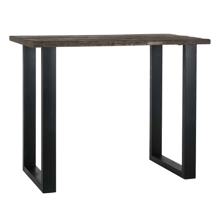 Masa Tip Bar cu Blat din Lemn Reciclat 140cm si Picioare Negre RICHMOND