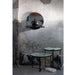 Masuta de Cafea FLY din Sticla Decorativa si Metal Negru 55cm WOOOD